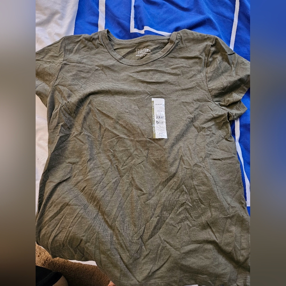 Time And Tru Plus Size Womens Shirt XL green